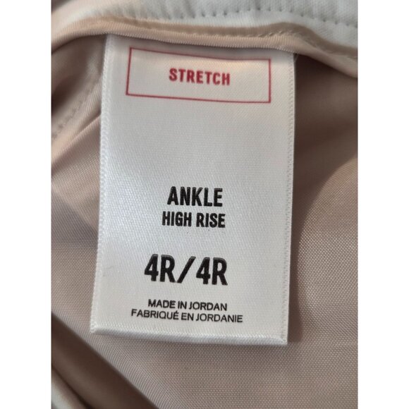 Express Women's Sailer Button High-Rise Ankle Pants White Size 4R Strech Classic - Picture 7 of 7